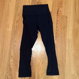 Black Patterned Align Leggings